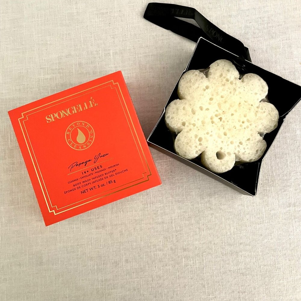 Spongellé Body Wash Infused Buffer Papaya Yuzu 3 oz 14+ Uses Cleanse Sponge